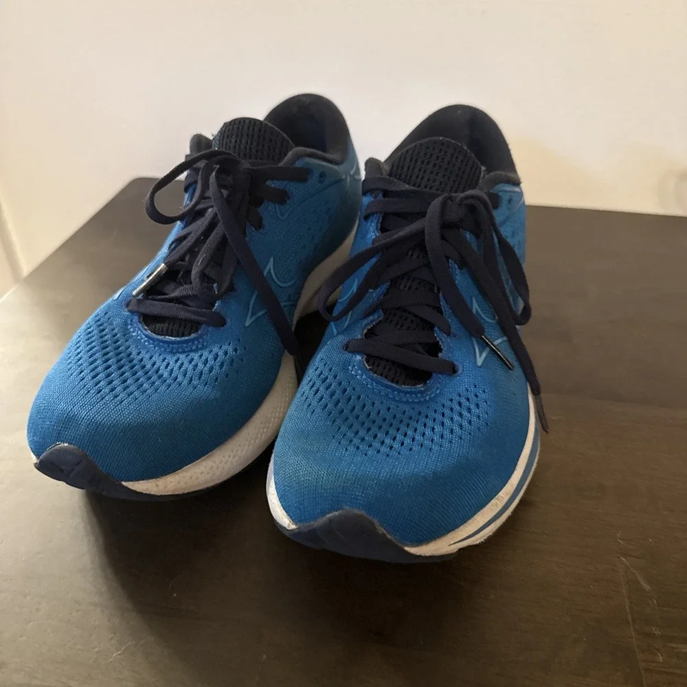 Mizuno‎ Wave Rider 25 Womens Size 9.5 Blue White Athletic Running Shoes Sneakers